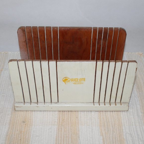 VTG POLLY SLICE-RITE WOODEN BREAD HOLDER FOR CUTTING BREAD PATENT PENDING USA - Picture 1 of 14